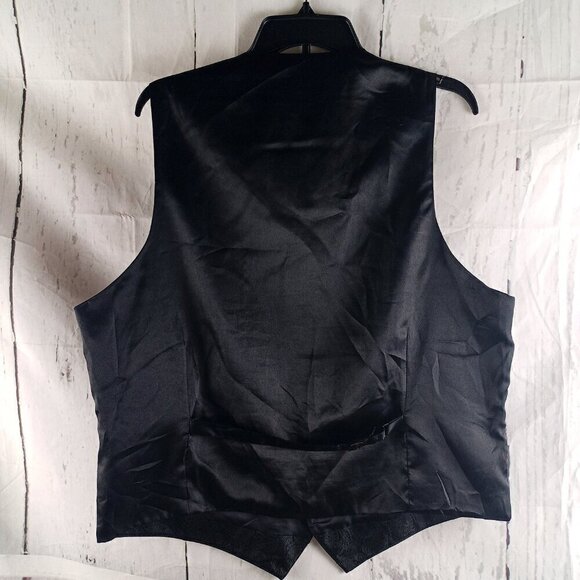 Moss 1851 Black Paisley 6 Button Men's Dress Vest Size XL - Picture 7 of 14